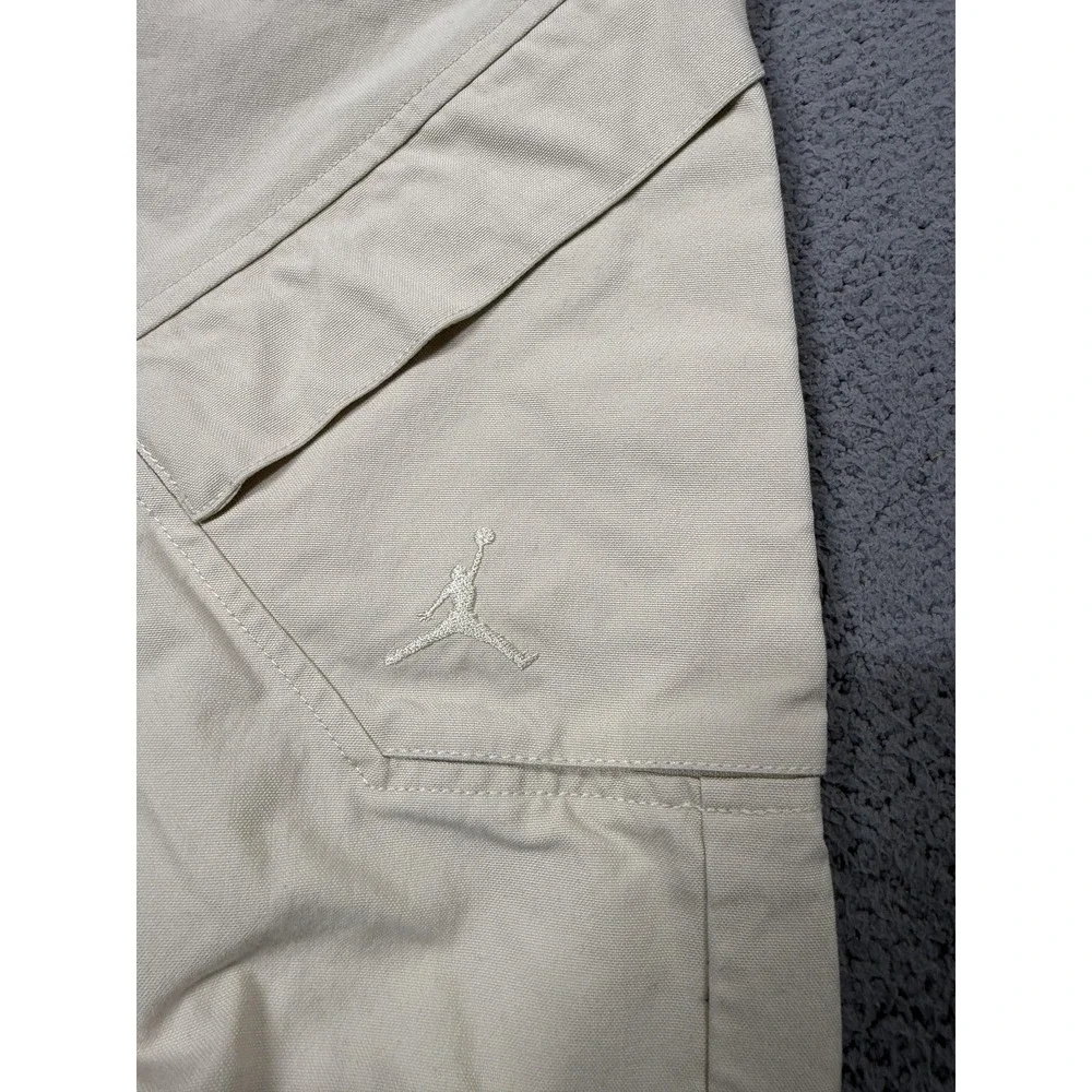 Nike Jordan Cargo Pants Mens 32x31 Beige Canvas Straight Leg Casual FV7098-203